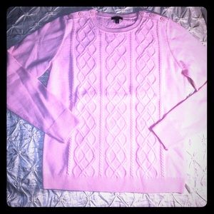 Talbots Baby Pink Embossed patterned sweater